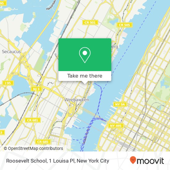 Roosevelt School, 1 Louisa Pl map