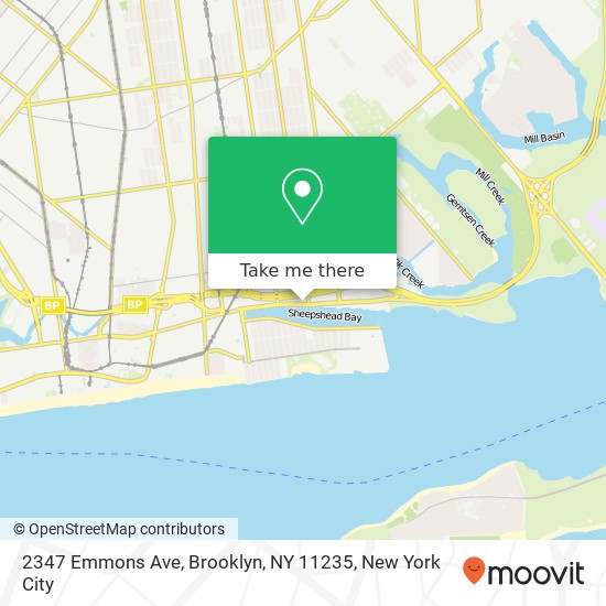 Mapa de 2347 Emmons Ave, Brooklyn, NY 11235