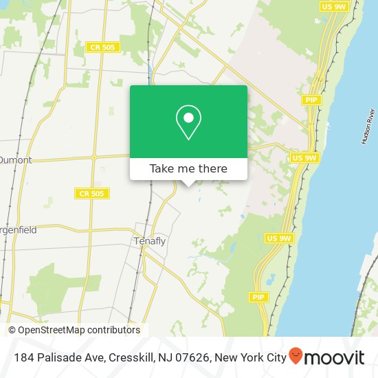 184 Palisade Ave, Cresskill, NJ 07626 map