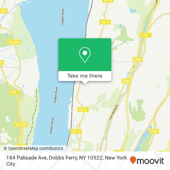 Mapa de 184 Palisade Ave, Dobbs Ferry, NY 10522