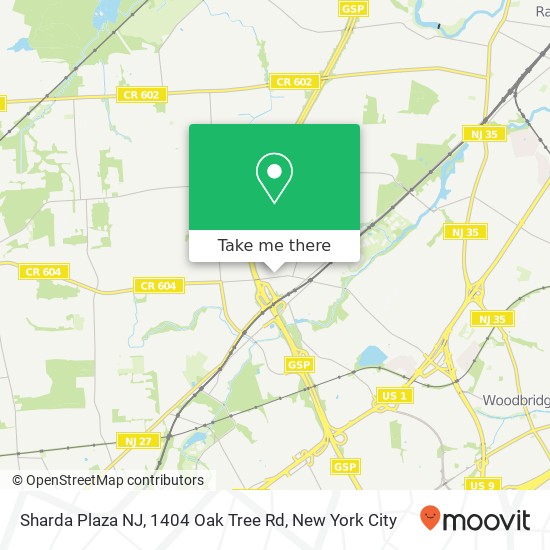 Sharda Plaza NJ, 1404 Oak Tree Rd map