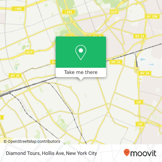 Mapa de Diamond Tours, Hollis Ave