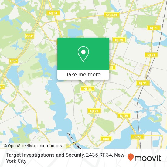 Target Investigations and Security, 2435 RT-34 map