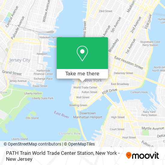 Mapa de PATH Train World Trade Center Station