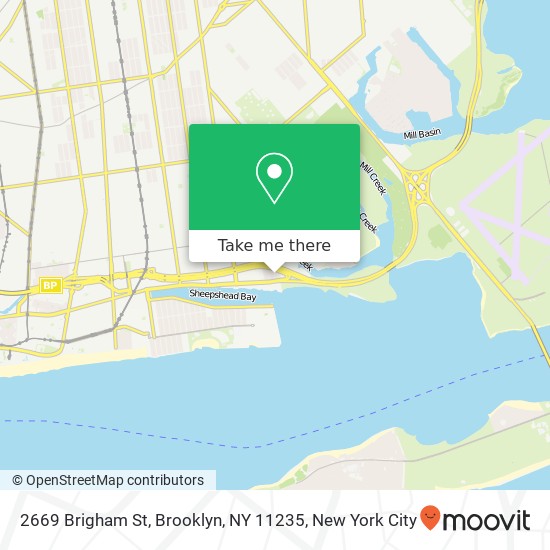 Mapa de 2669 Brigham St, Brooklyn, NY 11235