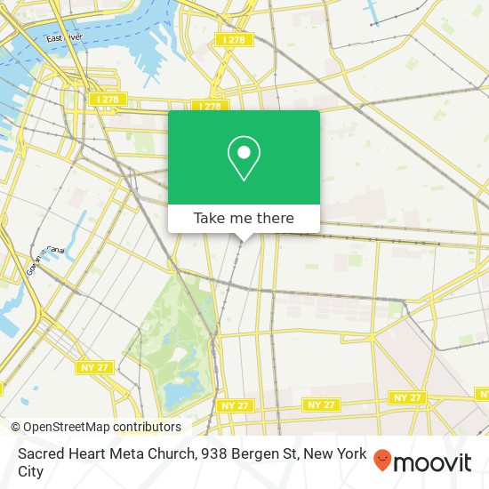 Mapa de Sacred Heart Meta Church, 938 Bergen St