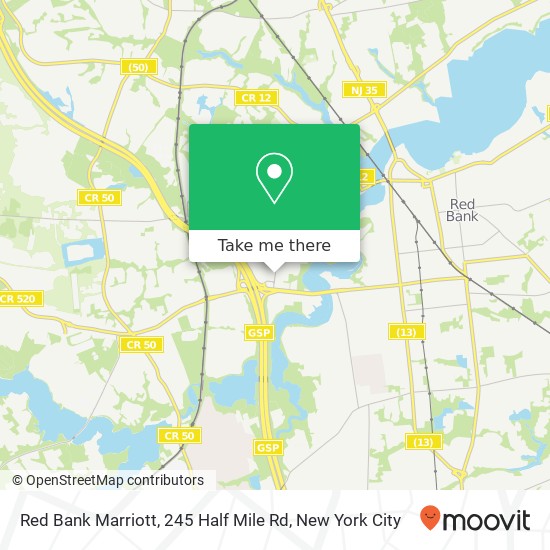 Mapa de Red Bank Marriott, 245 Half Mile Rd