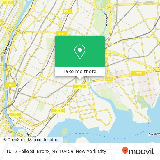 Mapa de 1012 Faile St, Bronx, NY 10459