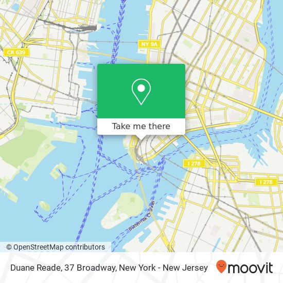 Mapa de Duane Reade, 37 Broadway