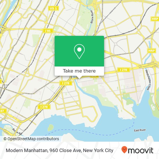 Modern Manhattan, 960 Close Ave map