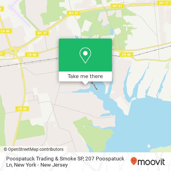 Mapa de Poospatuck Trading & Smoke SP, 207 Poospatuck Ln