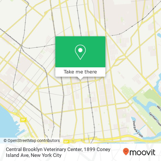 Mapa de Central Brooklyn Veterinary Center, 1899 Coney Island Ave