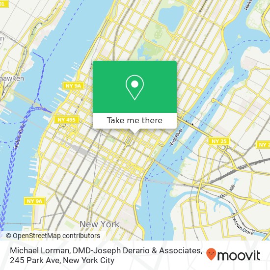 Mapa de Michael Lorman, DMD-Joseph Derario & Associates, 245 Park Ave