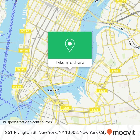 261 Rivington St, New York, NY 10002 map