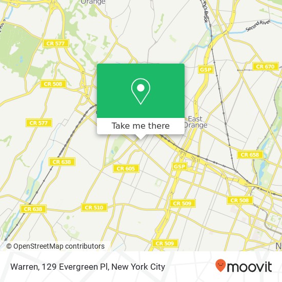 Mapa de Warren, 129 Evergreen Pl