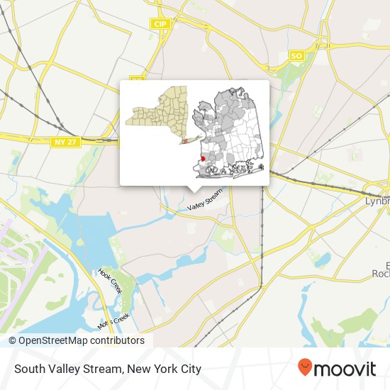 South Valley Stream map