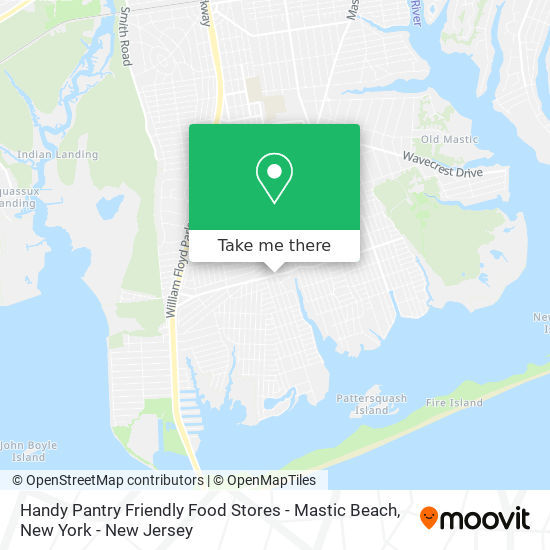 Mapa de Handy Pantry Friendly Food Stores - Mastic Beach