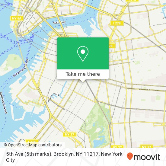 Mapa de 5th Ave (5th marks), Brooklyn, NY 11217