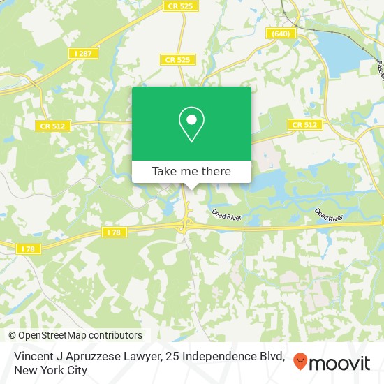 Vincent J Apruzzese Lawyer, 25 Independence Blvd map