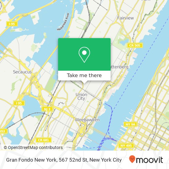 Mapa de Gran Fondo New York, 567 52nd St