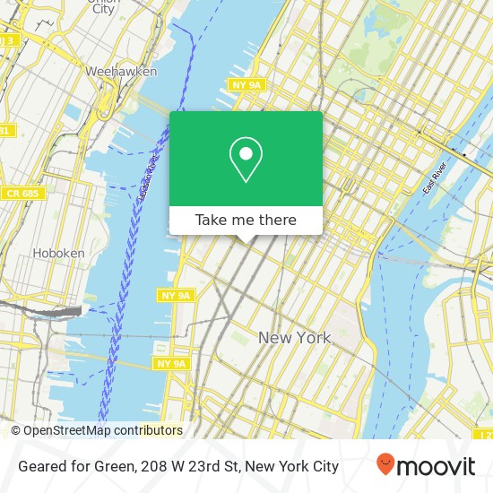 Mapa de Geared for Green, 208 W 23rd St