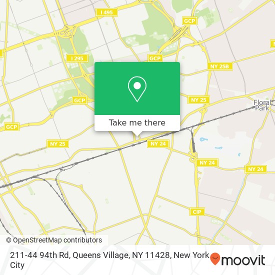 Mapa de 211-44 94th Rd, Queens Village, NY 11428