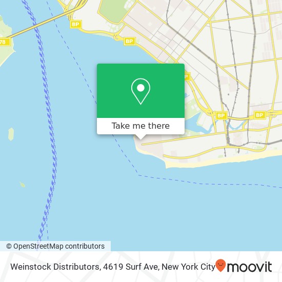Mapa de Weinstock Distributors, 4619 Surf Ave