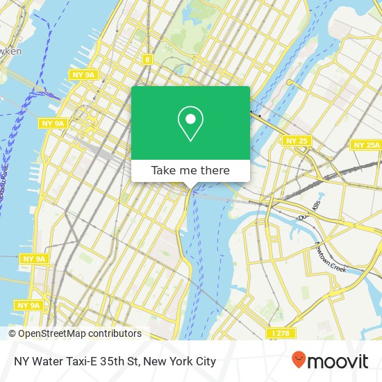 NY Water Taxi-E 35th St map