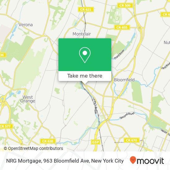 NRG Mortgage, 963 Bloomfield Ave map