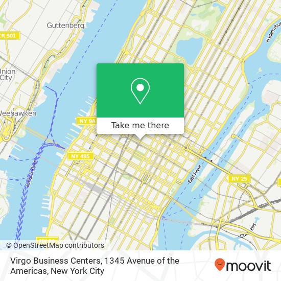 Mapa de Virgo Business Centers, 1345 Avenue of the Americas
