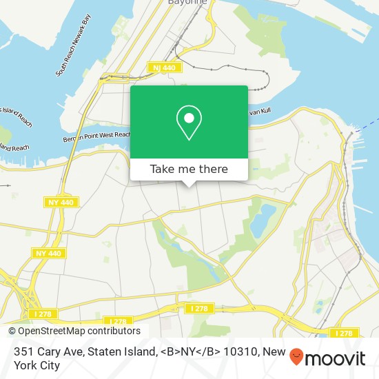 351 Cary Ave, Staten Island, <B>NY< / B> 10310 map