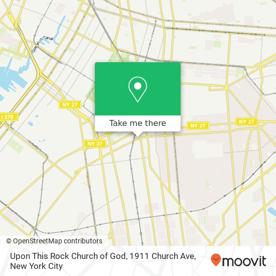 Upon This Rock Church of God, 1911 Church Ave map