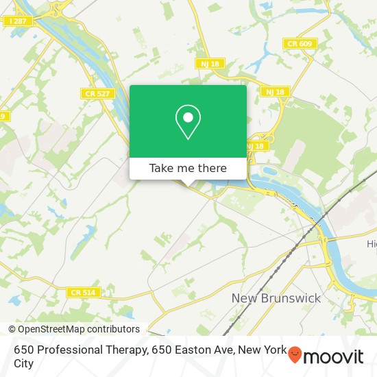 Mapa de 650 Professional Therapy, 650 Easton Ave