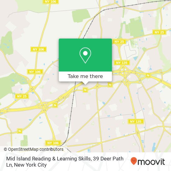 Mapa de Mid Island Reading & Learning Skills, 39 Deer Path Ln