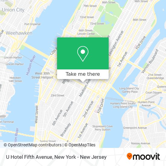 Mapa de U Hotel Fifth Avenue