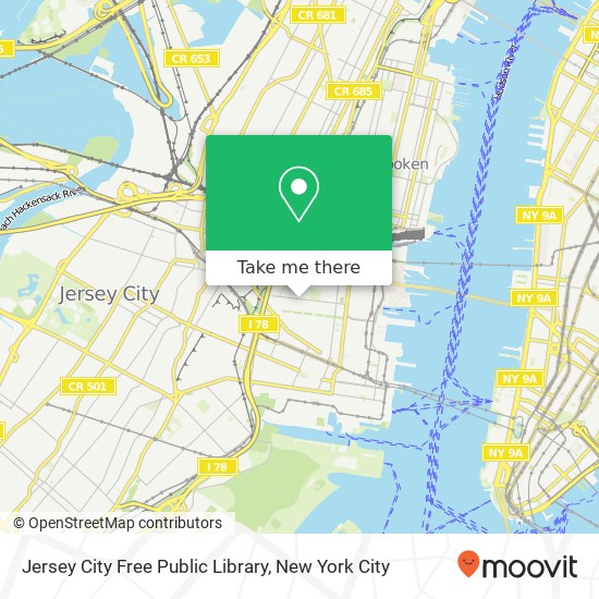 Mapa de Jersey City Free Public Library