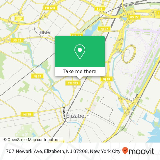 707 Newark Ave, Elizabeth, NJ 07208 map