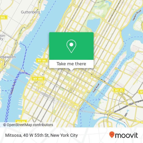 Mitsosa, 40 W 55th St map