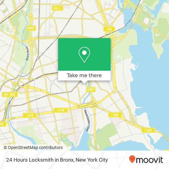 24 Hours Locksmith in Bronx map