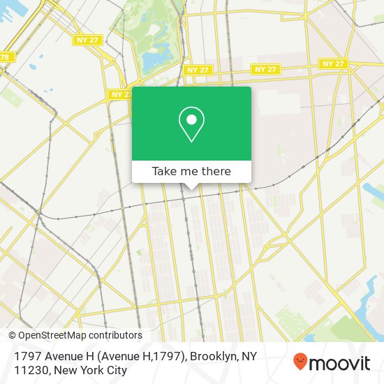 1797 Avenue H (Avenue H,1797), Brooklyn, NY 11230 map