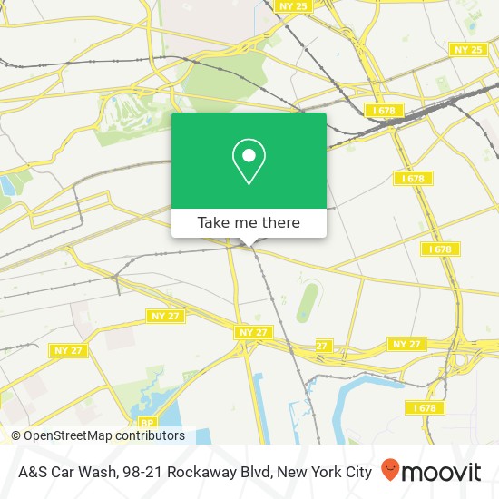 Mapa de A&S Car Wash, 98-21 Rockaway Blvd