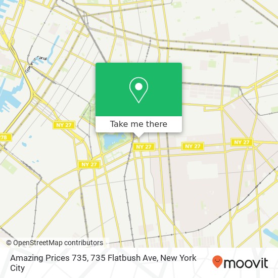Mapa de Amazing Prices 735, 735 Flatbush Ave