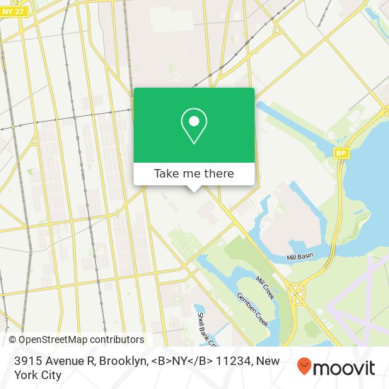 3915 Avenue R, Brooklyn, <B>NY< / B> 11234 map