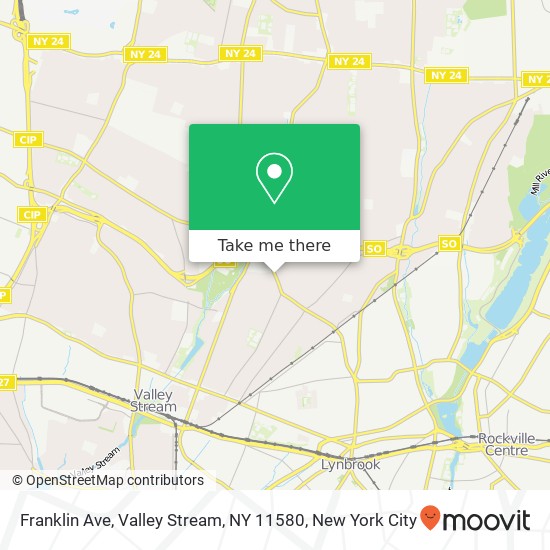 Mapa de Franklin Ave, Valley Stream, NY 11580