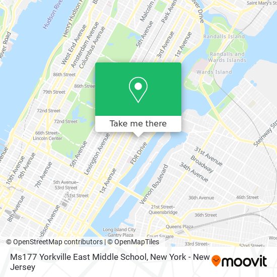 Mapa de Ms177 Yorkville East Middle School