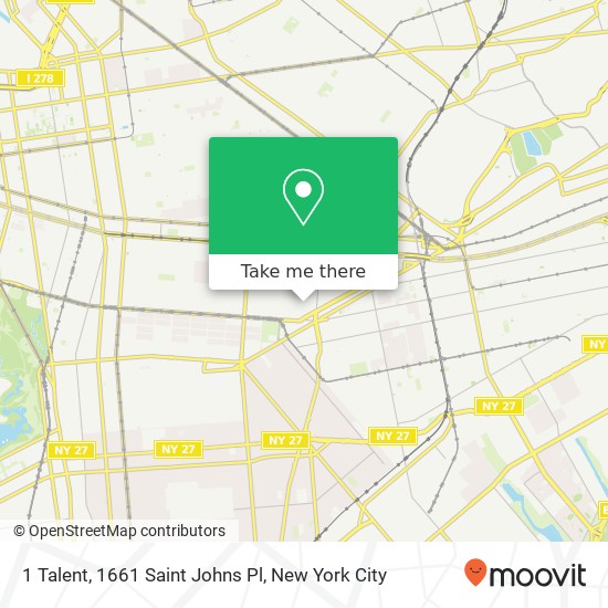 Mapa de 1 Talent, 1661 Saint Johns Pl