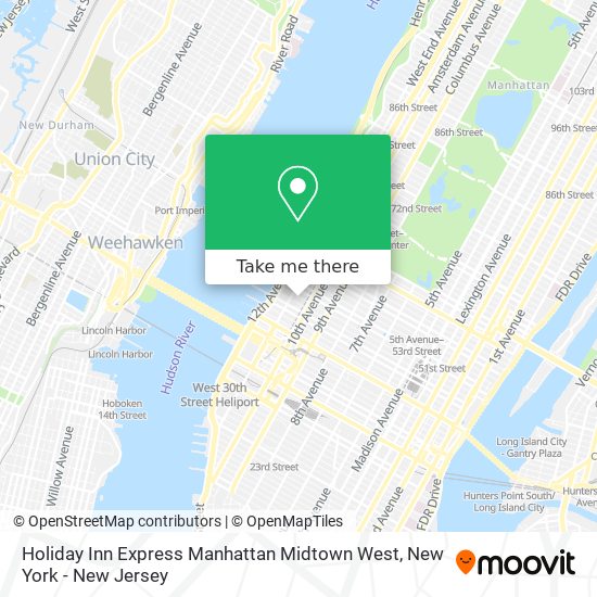 Holiday Inn Express Manhattan Midtown West map
