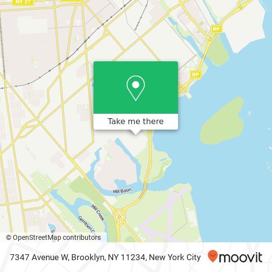 Mapa de 7347 Avenue W, Brooklyn, NY 11234