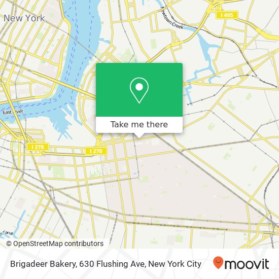 Mapa de Brigadeer Bakery, 630 Flushing Ave
