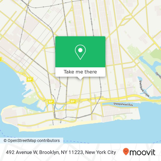 492 Avenue W, Brooklyn, NY 11223 map